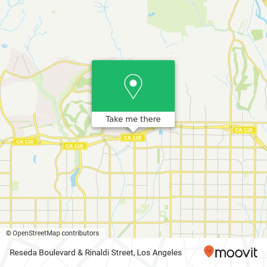 Reseda Boulevard & Rinaldi Street map