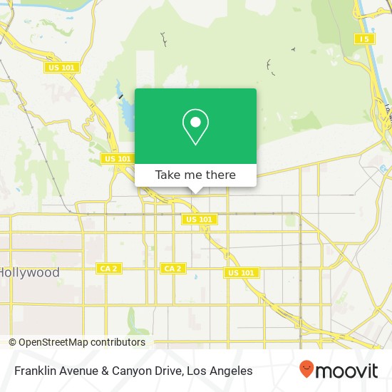Franklin Avenue & Canyon Drive map