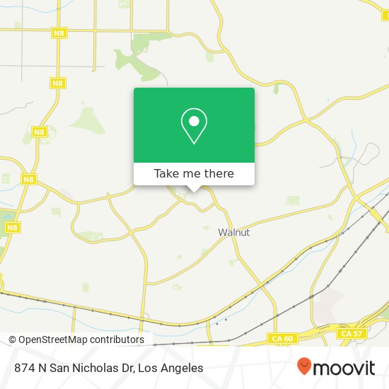 874 N San Nicholas Dr map