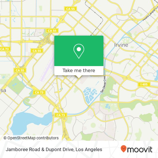 Jamboree Road & Dupont Drive map