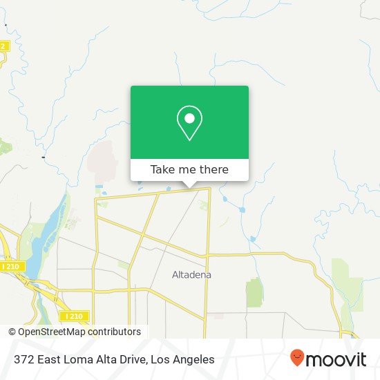 372 East Loma Alta Drive map