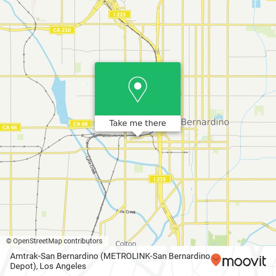 Amtrak-San Bernardino (METROLINK-San Bernardino Depot) map