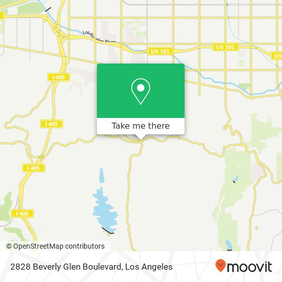 2828 Beverly Glen Boulevard map