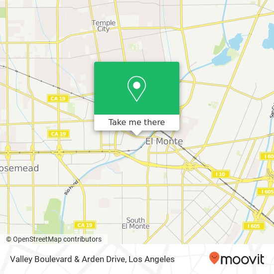 Mapa de Valley Boulevard & Arden Drive