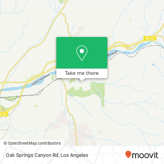 Oak Springs Canyon Rd map