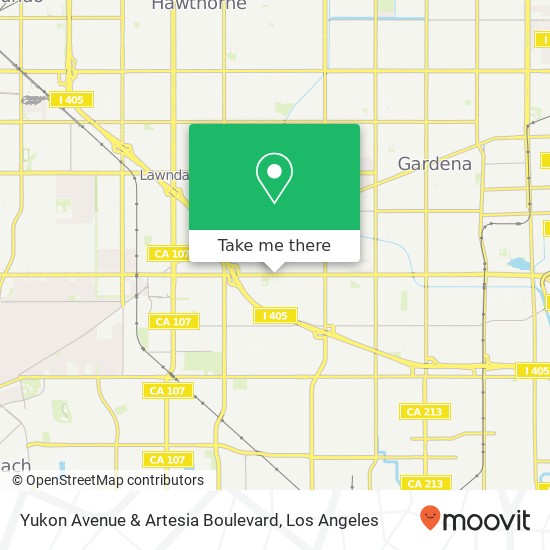 Yukon Avenue & Artesia Boulevard map