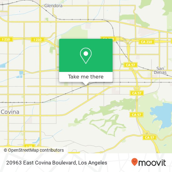 Mapa de 20963 East Covina Boulevard