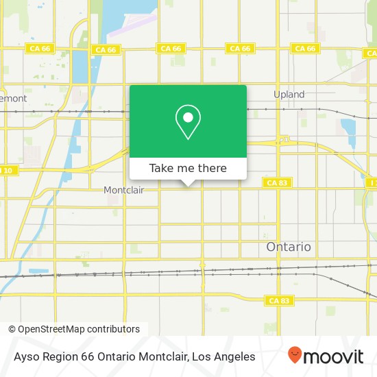 Ayso Region 66 Ontario Montclair map
