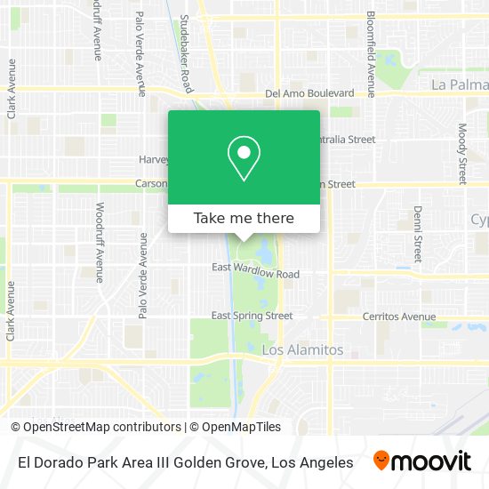 El Dorado Park Area III Golden Grove map