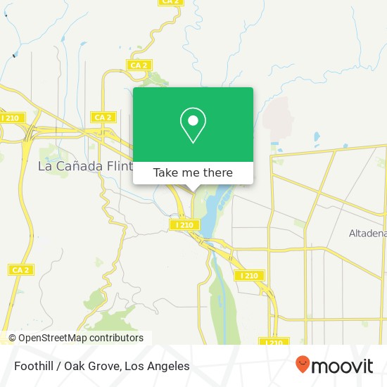 Foothill / Oak Grove map