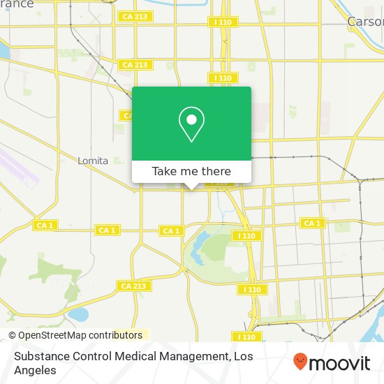 Substance Control Medical Management map