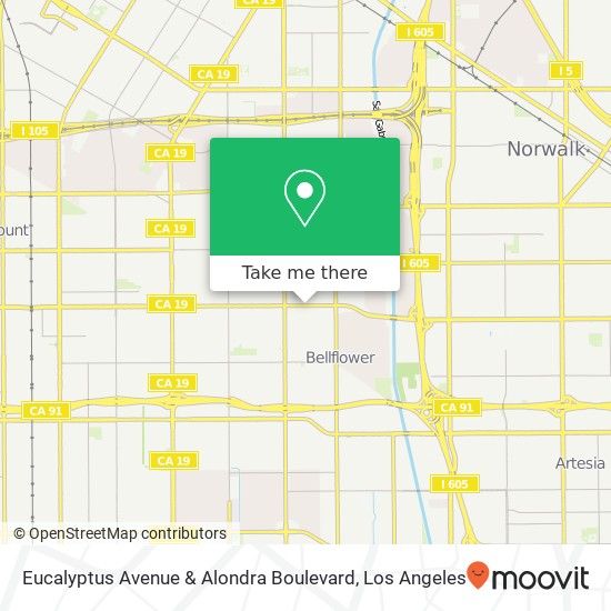 Eucalyptus Avenue & Alondra Boulevard map