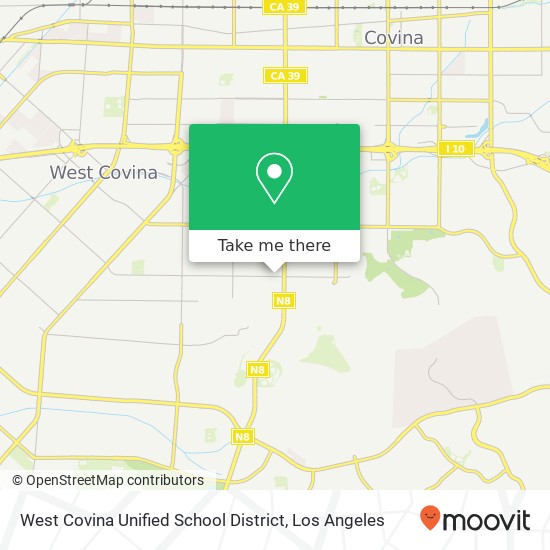 West Covina Unified School District map