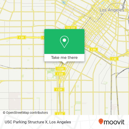 USC Parking Structure X map