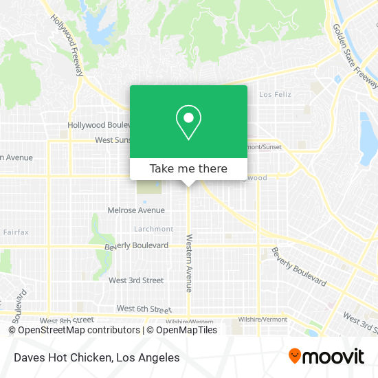 Mapa de Daves Hot Chicken