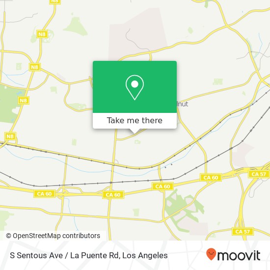 S Sentous Ave / La Puente Rd map