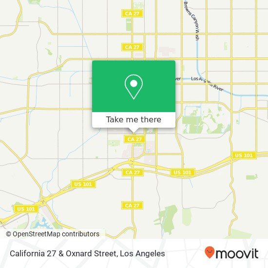 California 27 & Oxnard Street map