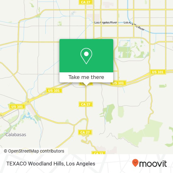 TEXACO Woodland Hills map