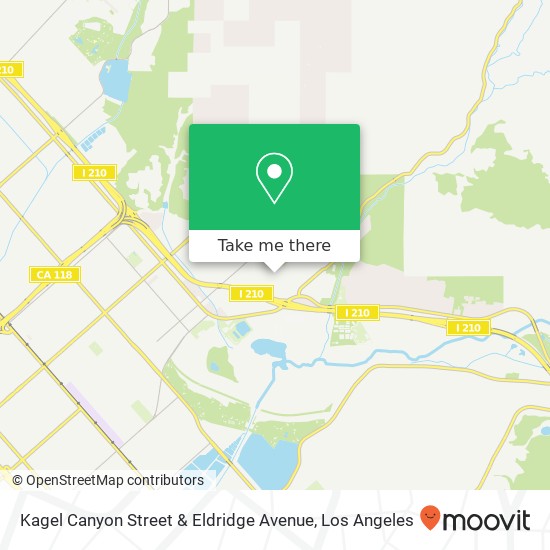 Kagel Canyon Street & Eldridge Avenue map