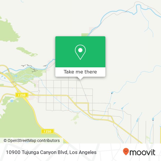 Mapa de 10900 Tujunga Canyon Blvd