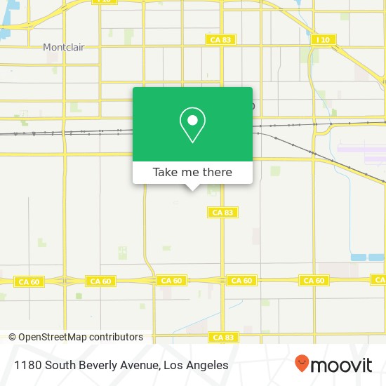 Mapa de 1180 South Beverly Avenue