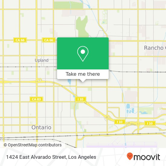 1424 East Alvarado Street map