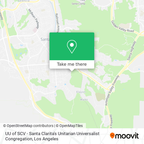 Mapa de UU of SCV - Santa Clarita's Unitarian Universalist Congregation