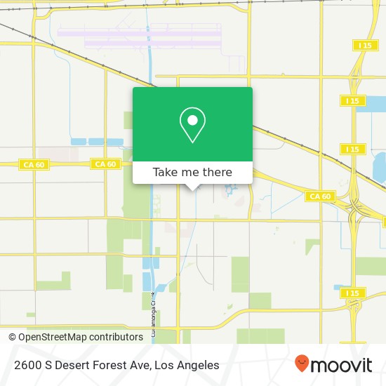 Mapa de 2600 S Desert Forest Ave