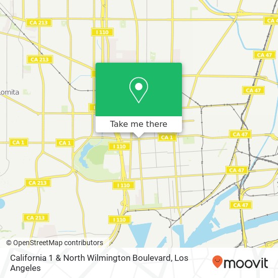 California 1 & North Wilmington Boulevard map