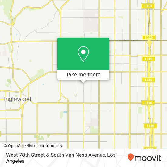 West 78th Street & South Van Ness Avenue map