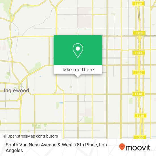 Mapa de South Van Ness Avenue & West 78th Place