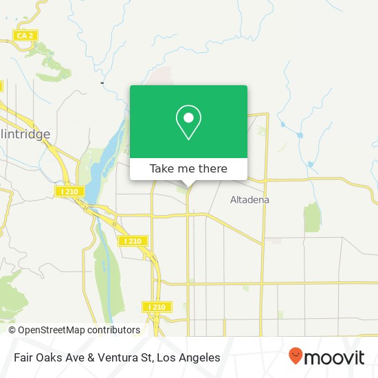 Fair Oaks Ave & Ventura St map