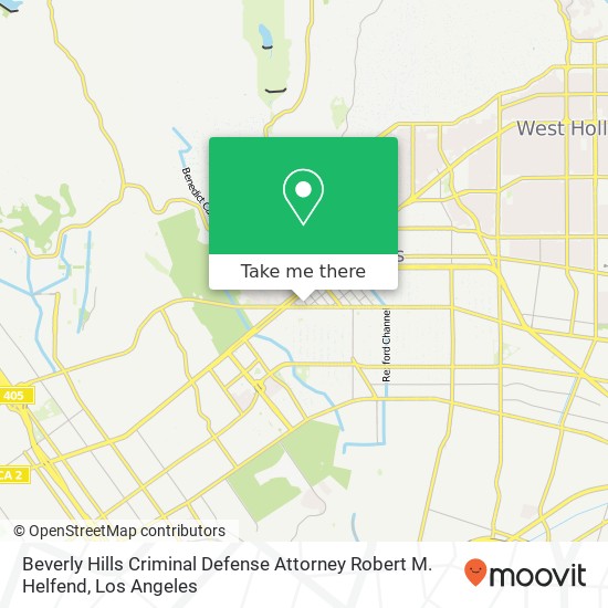 Mapa de Beverly Hills Criminal Defense Attorney Robert M. Helfend