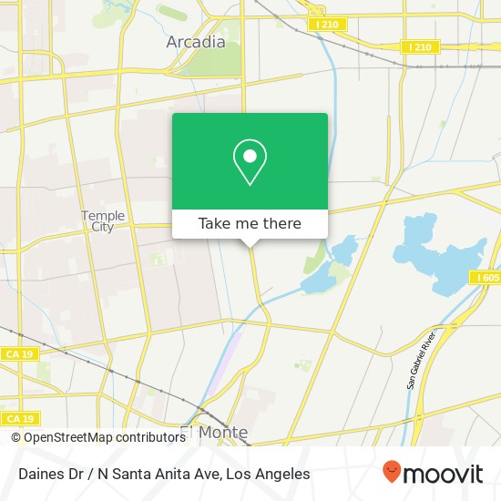 Mapa de Daines Dr / N Santa Anita Ave