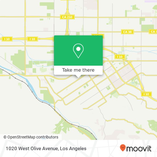 Mapa de 1020 West Olive Avenue