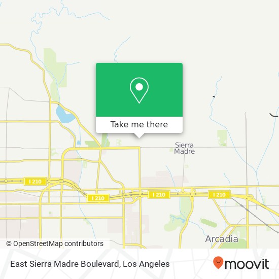 East Sierra Madre Boulevard map