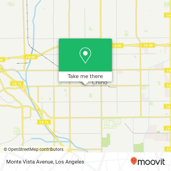 Monte Vista Avenue map