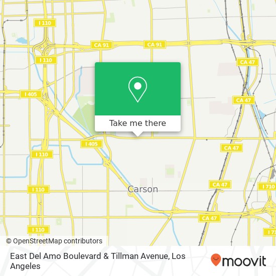 East Del Amo Boulevard & Tillman Avenue map