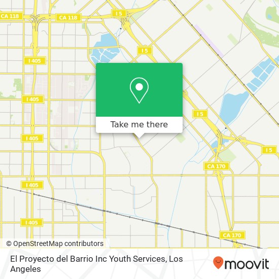 El Proyecto del Barrio Inc Youth Services map