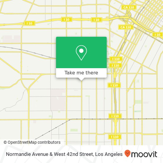 Normandie Avenue & West 42nd Street map