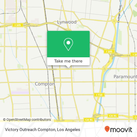 Mapa de Victory Outreach Compton