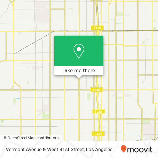 Vermont Avenue & West 81st Street map