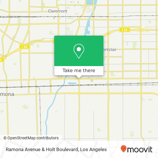 Ramona Avenue & Holt Boulevard map