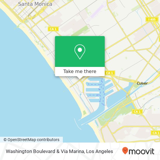 Washington Boulevard & Vía Marina map