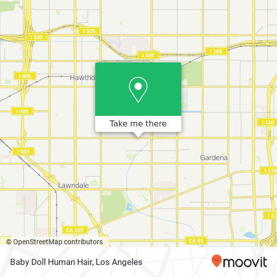 Baby Doll Human Hair map