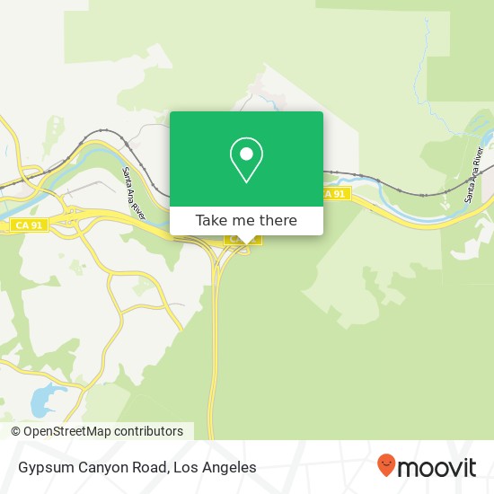 Gypsum Canyon Road map