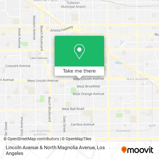 Mapa de Lincoln Avenue & North Magnolia Avenue