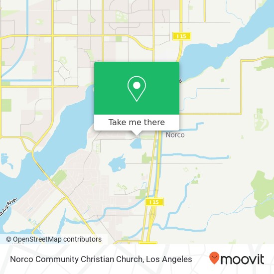 Norco Community Christian Church map