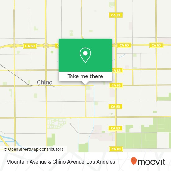 Mountain Avenue & Chino Avenue map