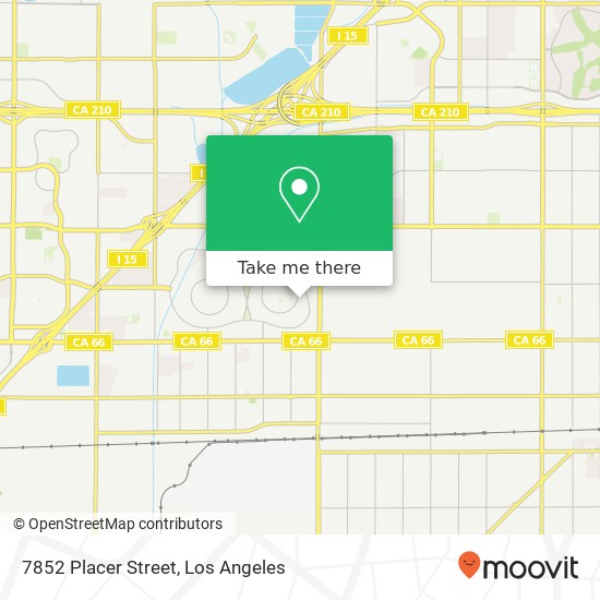 7852 Placer Street map